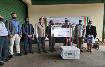 India gifted 50,000 doses of Covishield vaccines to Malawi. The gift was handed over to the Deputy Minister of Health on 12 March 2021 at a Presentation Ceremony in Lilongwe